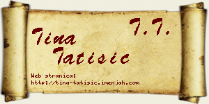 Tina Tatišić vizit kartica